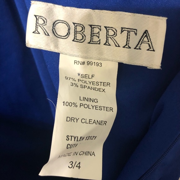 Roberta Shiny Blue Mermaid Skirt Dress Size 3/4 Style# 13121 - Picture 5 of 8